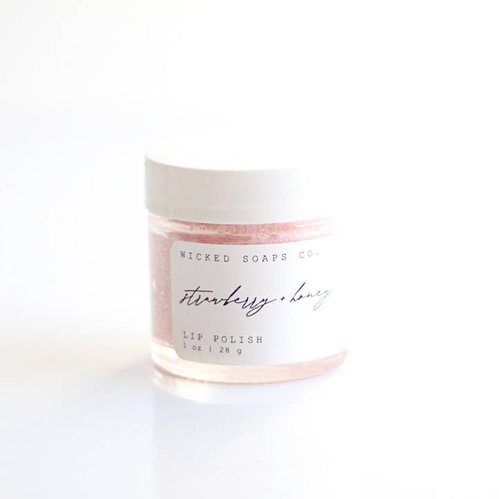 Wicked Soaps Co. - Vendita all'ingrosso Scrub/esfoliante labbra - Scrub Labbra Fragola + Miele | Delicata Esfoliazione Naturale1