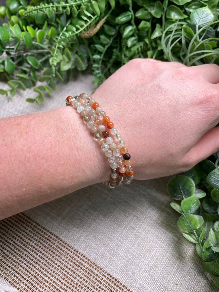 Copper Ashes - Wholesale Beaded Bracelet - Garden Quartz 4mm Beaded Bracelet1