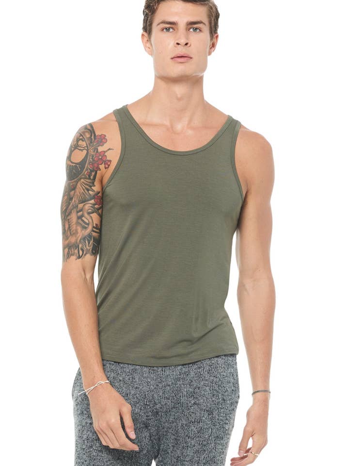 Camiseta de Tirantes de Modal con Cuello Redondo para Hombre para venta al por mayor de Mika Jaymes