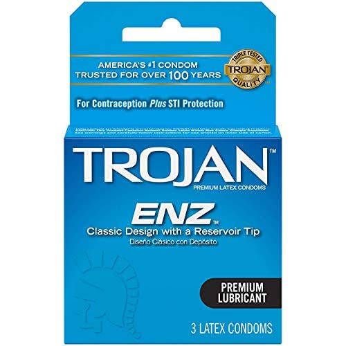 TROJAN Condom Enz Lubricated 3s 6 Per Package for wholesale by Shop The King