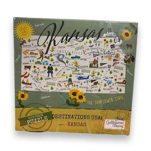 Galleyware - Wholesale Puzzle - Adult - Kansas 1000 Piece Jigsaw Puzzle0