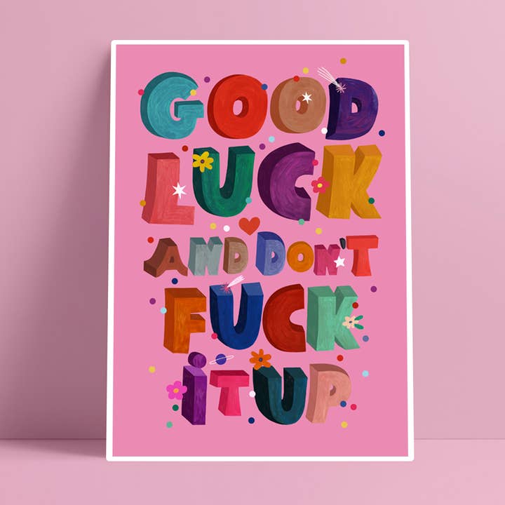 IKKE FUCK IT UP print for engroshandel hos Daria Solak Illustrations