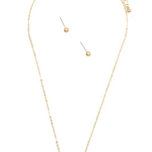 Yellow SOFTBALL PENDANT NECKLACE SET for wholesale on Faire2