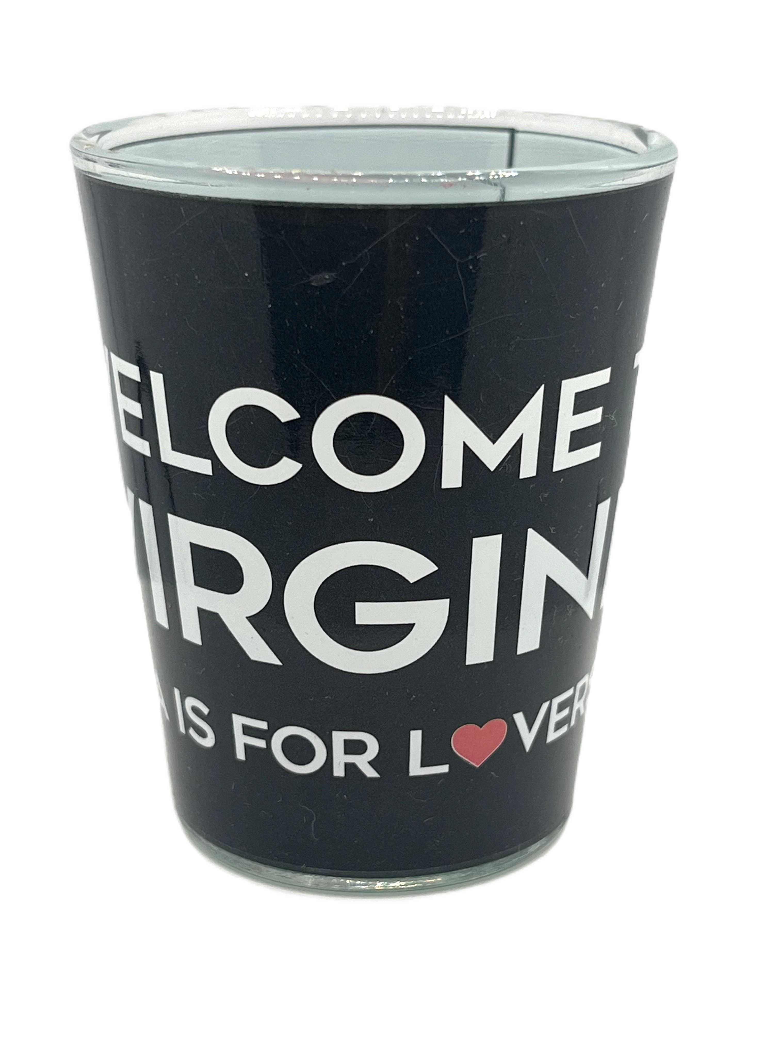 7 Star - Wholesale Bottle and Shot Glass Display - Welcome to Virginia State Shot Glass 2 oz 1