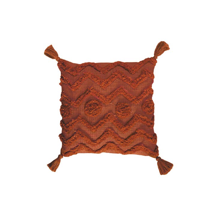 Andrea House - Wholesale Chair Cushion - Red boho cotton cushion 45x45