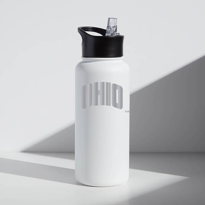 32 oz OHIO University Water bottle with Leak-Free Lid for wholesale by We Are The Ripple