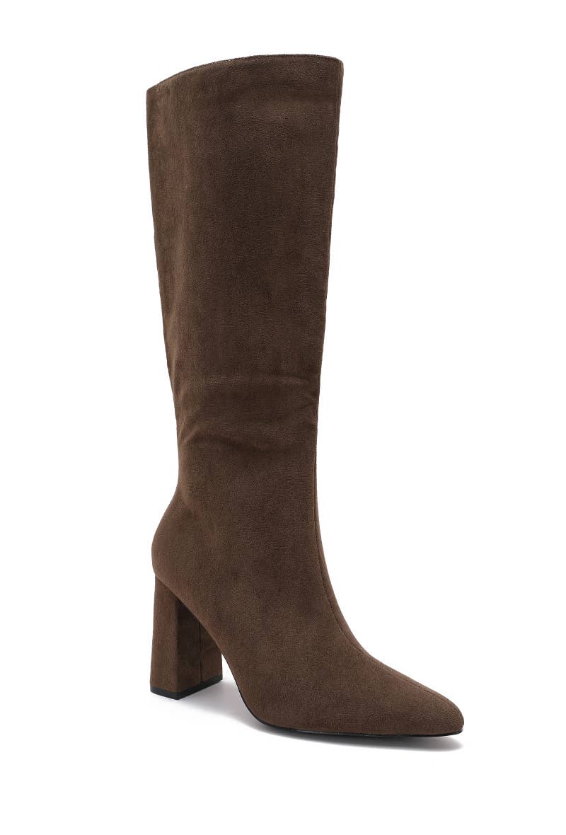 Joia Paris – wholesale Boots – Unisex – Square-heeled boots in faux suede H8-995H5