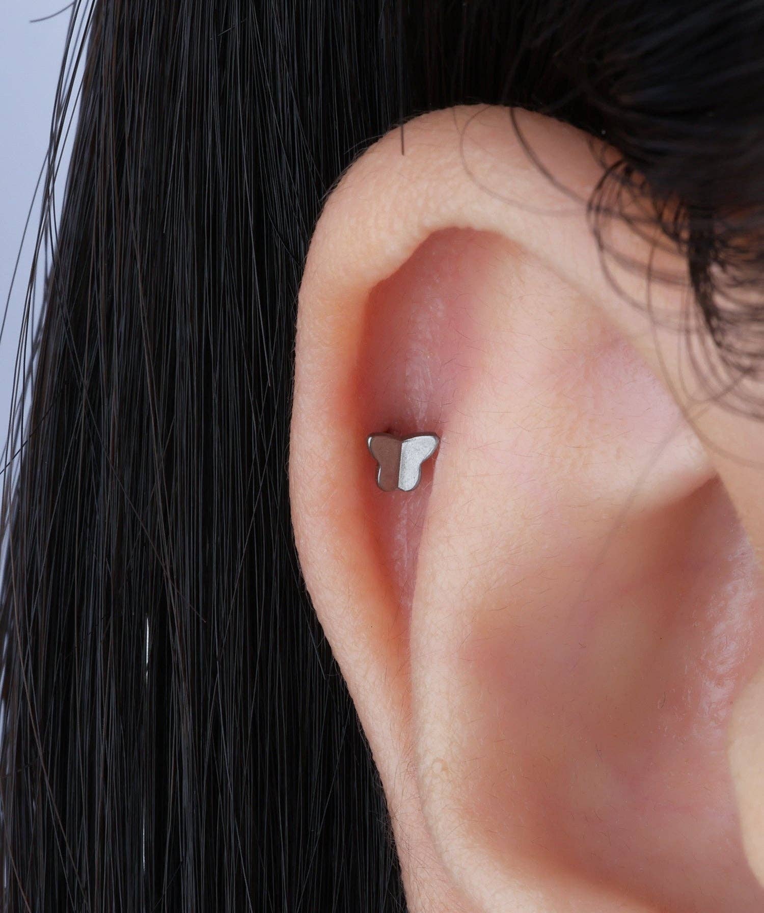 Silver Titanium Simple Butterfly Stud for wholesale on Faire6