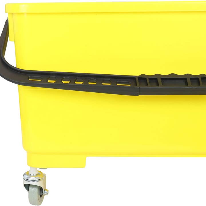 Arkwright Home - Wholesale Mop - Flat Mop Bucket - 6 Gallons with Ergonomic Handle - Yellow3