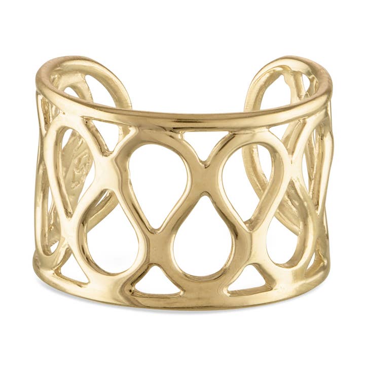 10kt Massief Gouden Minimalistische Oneindigheid Oor Manchette Wrap voor wholesale door Zahav Jewelry