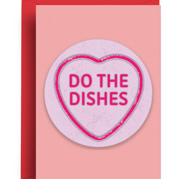 Fais la vaisselle - Carte de Saint-Valentin pour la vente par Quite Good Cards