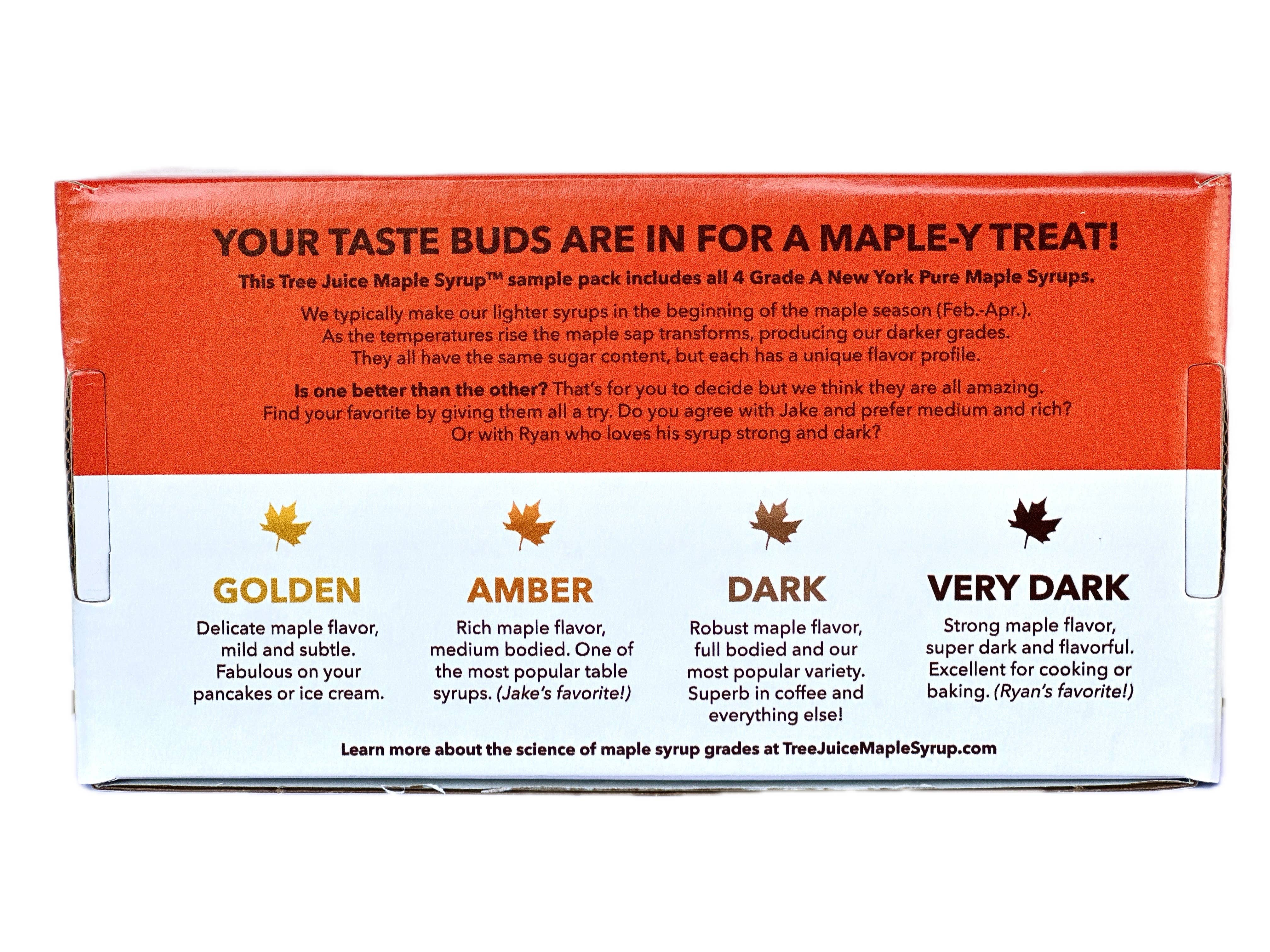 Tree Juice Maple Syrup - Wholesale Maple Syrup - Tree Juice Maple Syrup Grade Sample Pack2
