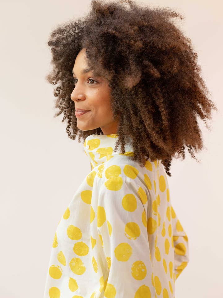 PAN Producto Básico - Wholesale Dress - Women's - Yellow polka-dot dress2