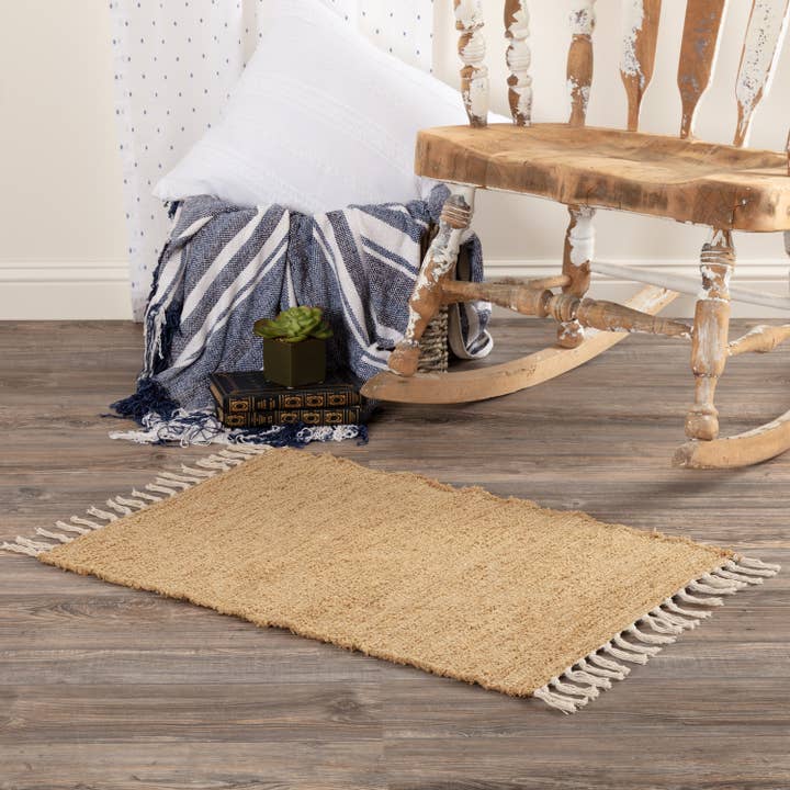 VHC Brands - Wholesale Area Rug - Burlap Natural Chindi/Rag Rug 20x30