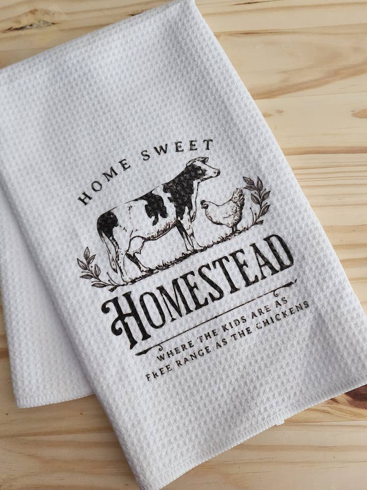 HOME SWEET HOMESTEAD VISKESTYKKE for engroshandel hos Doodles and Lace