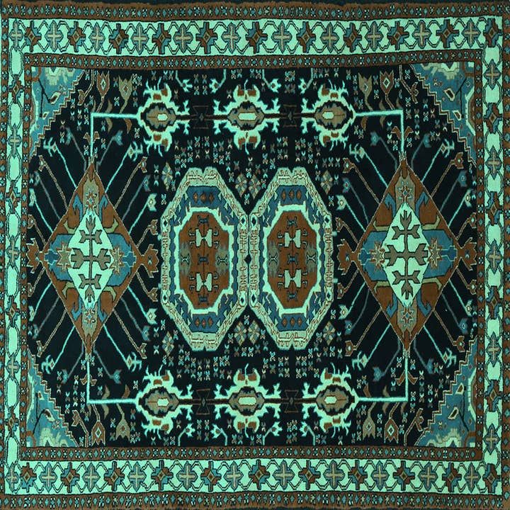 Ahgly – wholesale Matta – Maskintvättbara persiska turkos traditionella mattor
