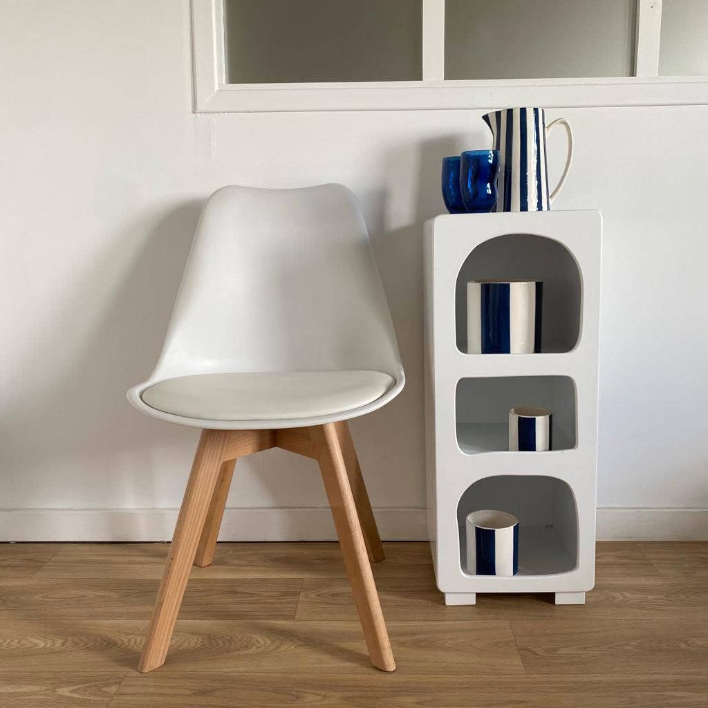 bianco Sedia Scandy bianca L48 P43 H83cm in vendita all'ingrosso su Faire4