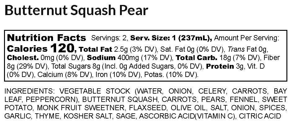 18 Chestnuts Soups - Wholesale Soup - Butternut Squash Pear Soup 16 oz Plant Based & Gluten Free 4