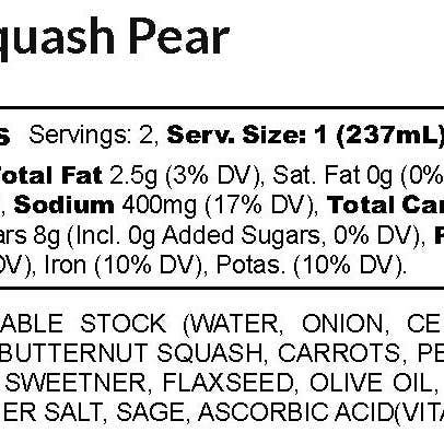 18 Chestnuts Soups - Wholesale Soup - Butternut Squash Pear Soup 16 oz Plant Based & Gluten Free 4