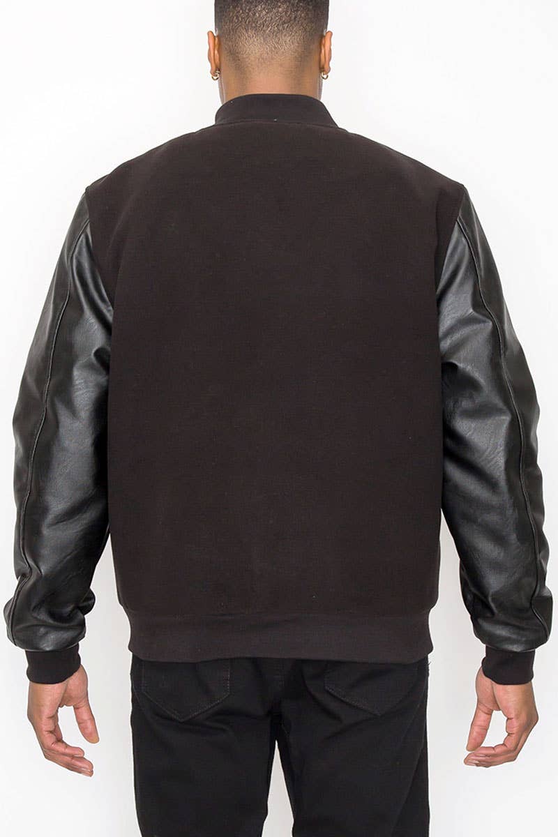 Victorious - Vente Veste d'université/de baseball – homme - Veste Essentielle Melton JK50737