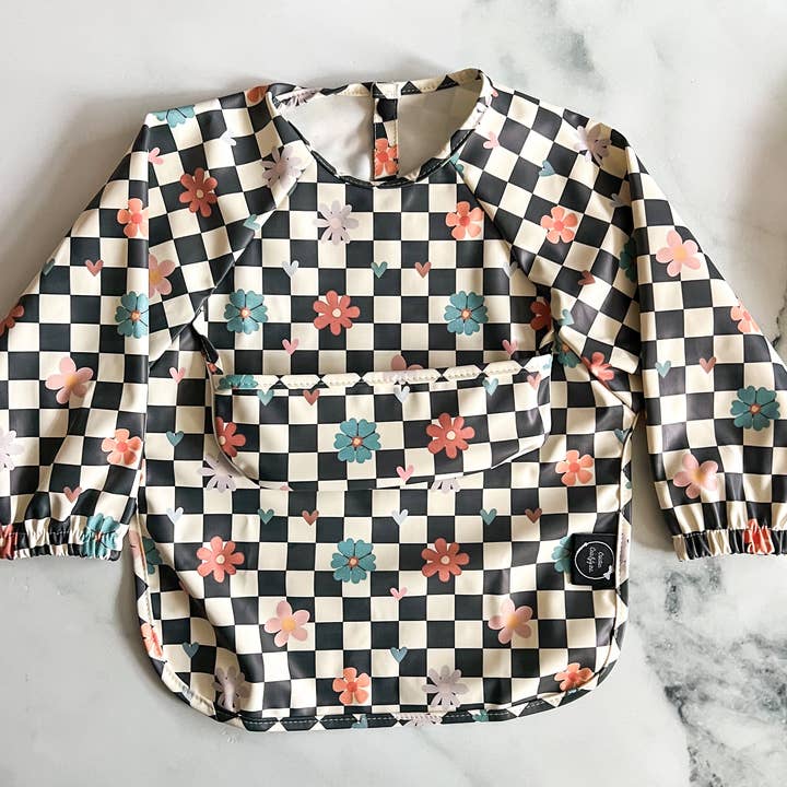 Langarm-Bavette – Punky Bloom💕 für den Großhandel von Création cocolyly inc.