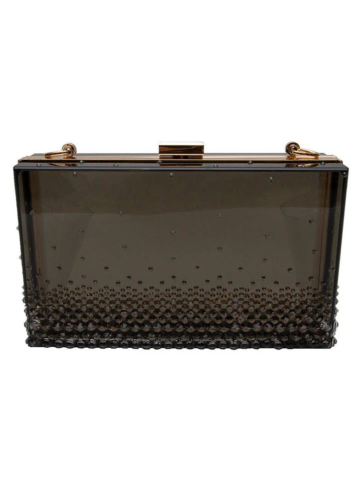 Gwen Lucite Crystal Clutch for wholesale by Ariel Taub