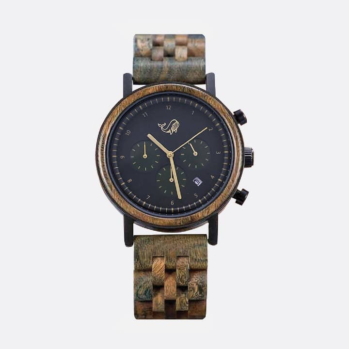 Wood Watch w/Genuine Wood - the "Neptune" for wholesale by Oliver and the Sea