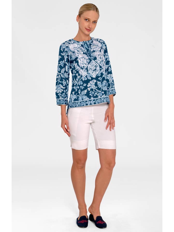 Gretchen Scott LLC - Wholesale Tunic - Women's - Silky Embroidered Tunic - Stunning Stippling