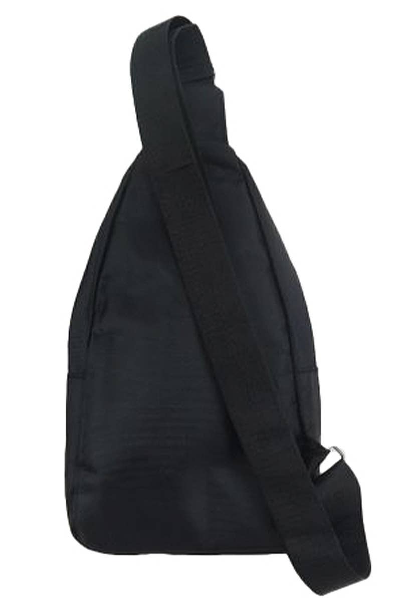 Sleek Black Polyester Multi-compartment Sling Bag for wholesale on Faire2