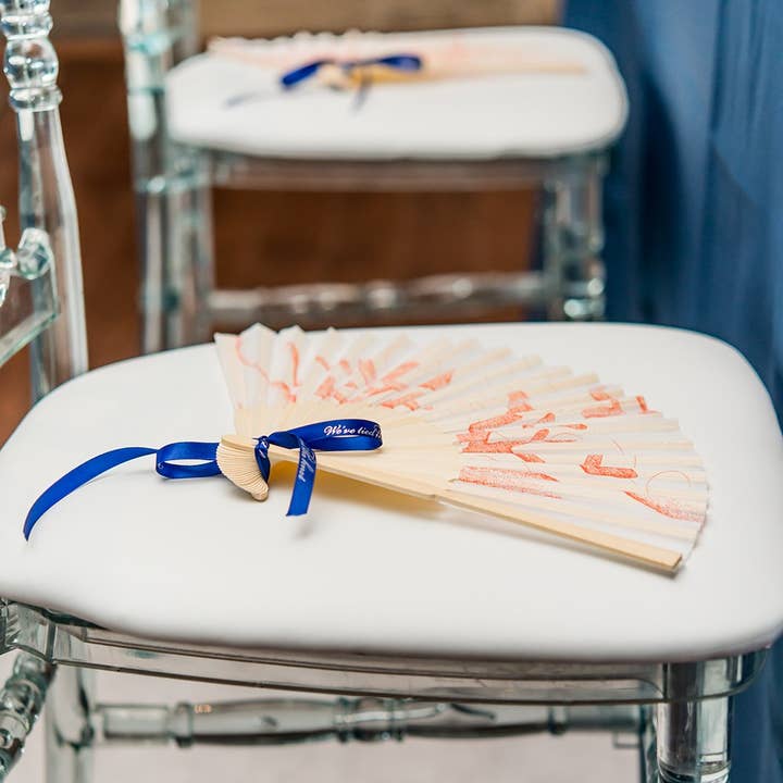 Weddingstar Inc. – wholesale Tillbehör – Fläkt med marin korallmotiv för stranden (6-pack)1