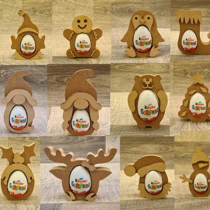 Eggheads – Christmas - kinder holder for wholesale by Manchester Craft Blanks