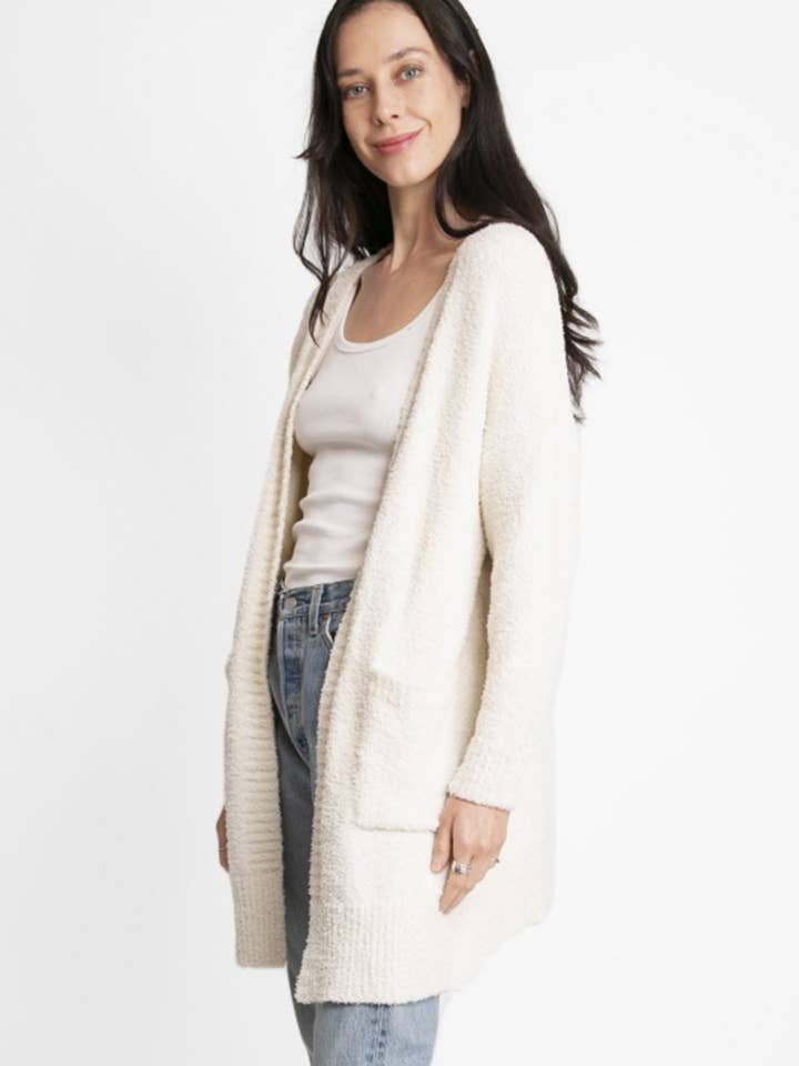 Fashion City - Wholesale Cardigan - Dames - Effen kleur luxe zacht vest met zakken5