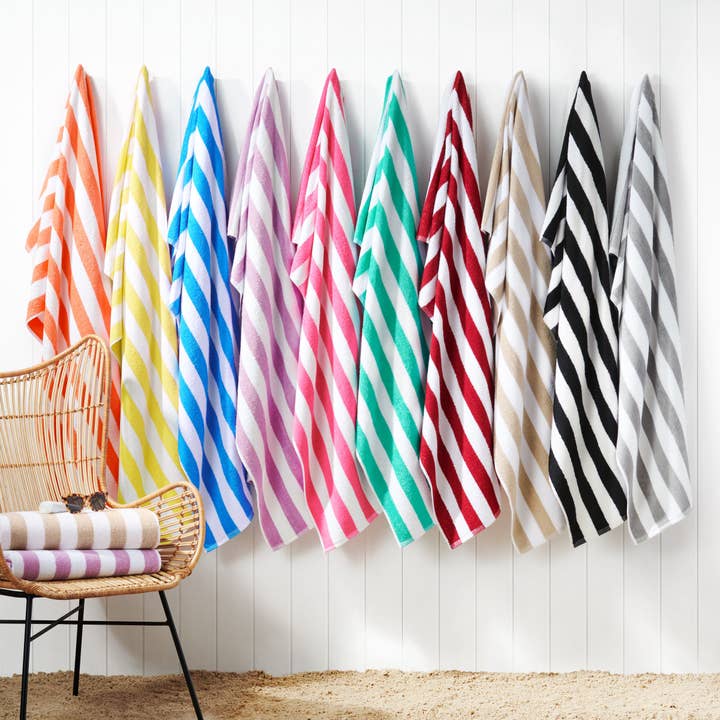 California Cabana Striped Beach Towels (Pack of 4) and other Purchase Wholesale bulk beach towels. Free Returns & Net 60 Terms on Faire trending on Faire.