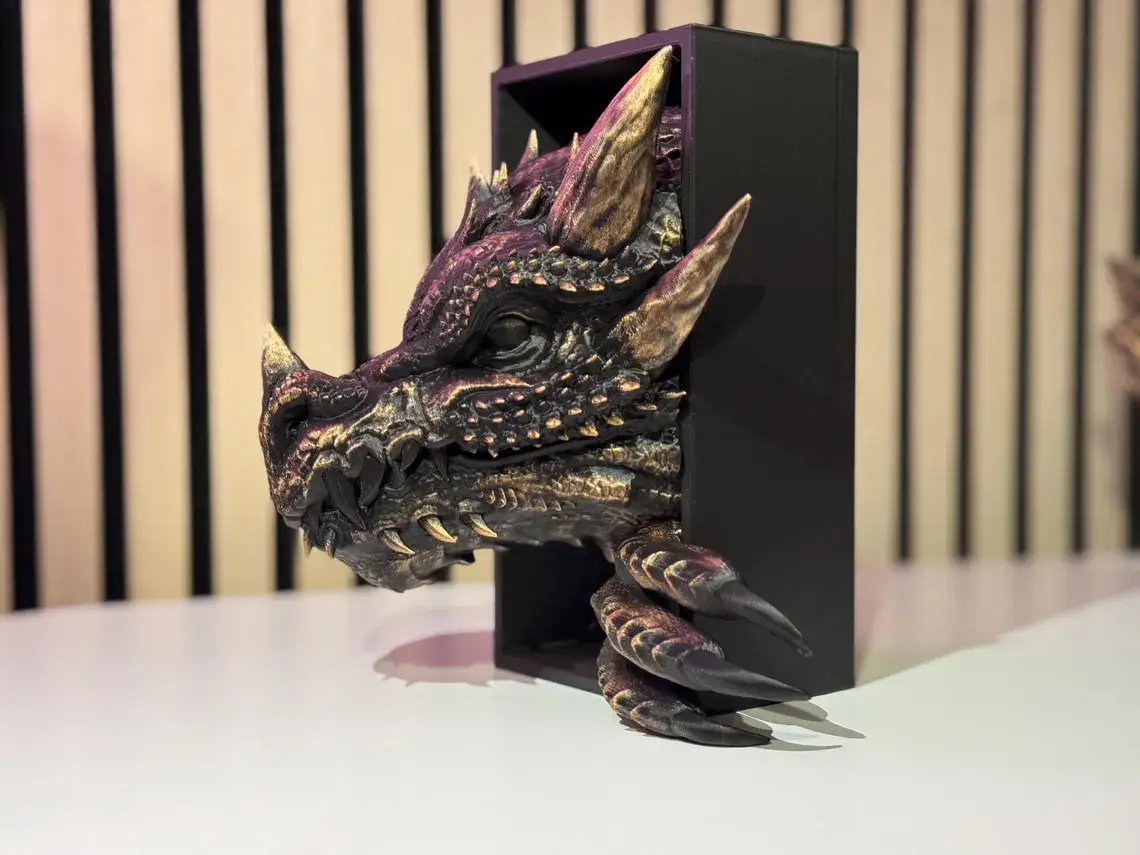 Modern Wood Cases - Wholesale Book Holder - Fantasy Dragon Book Nook & Bookend | Dragon-Inspired Décor2