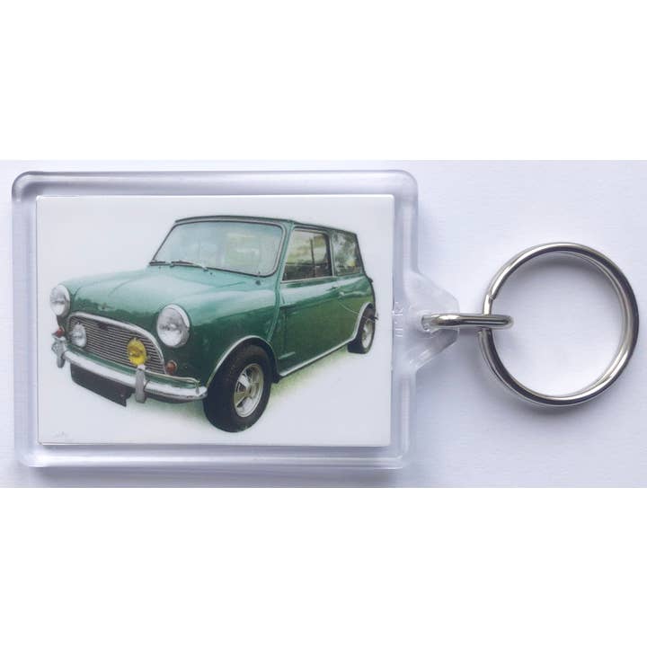 Mini Cooper S 1071cc 1964 - Keyring 50x35mm image for wholesale by Witherden's Workshop