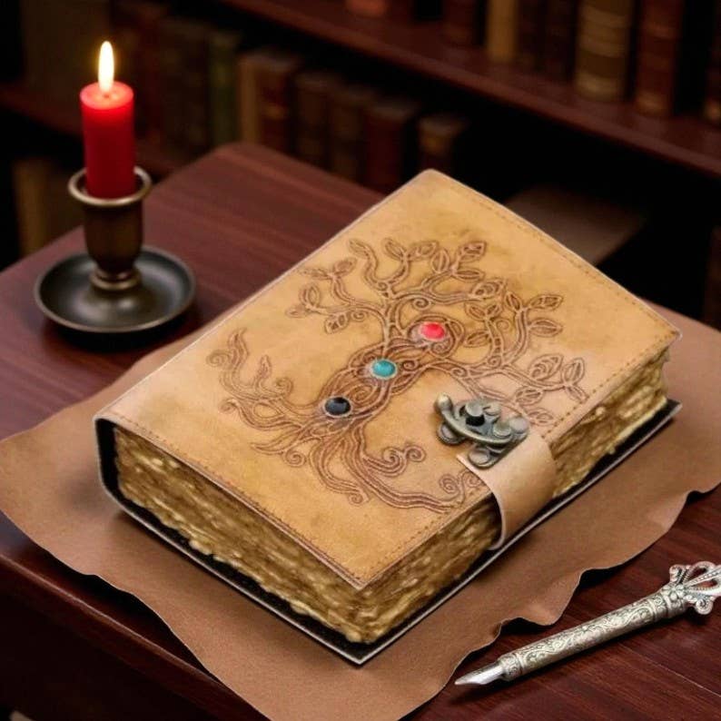 Leatherooze - Wholesale Journal/Diary - Embossed stone Leather Journal – Handmade Deckle Edge Paper 3