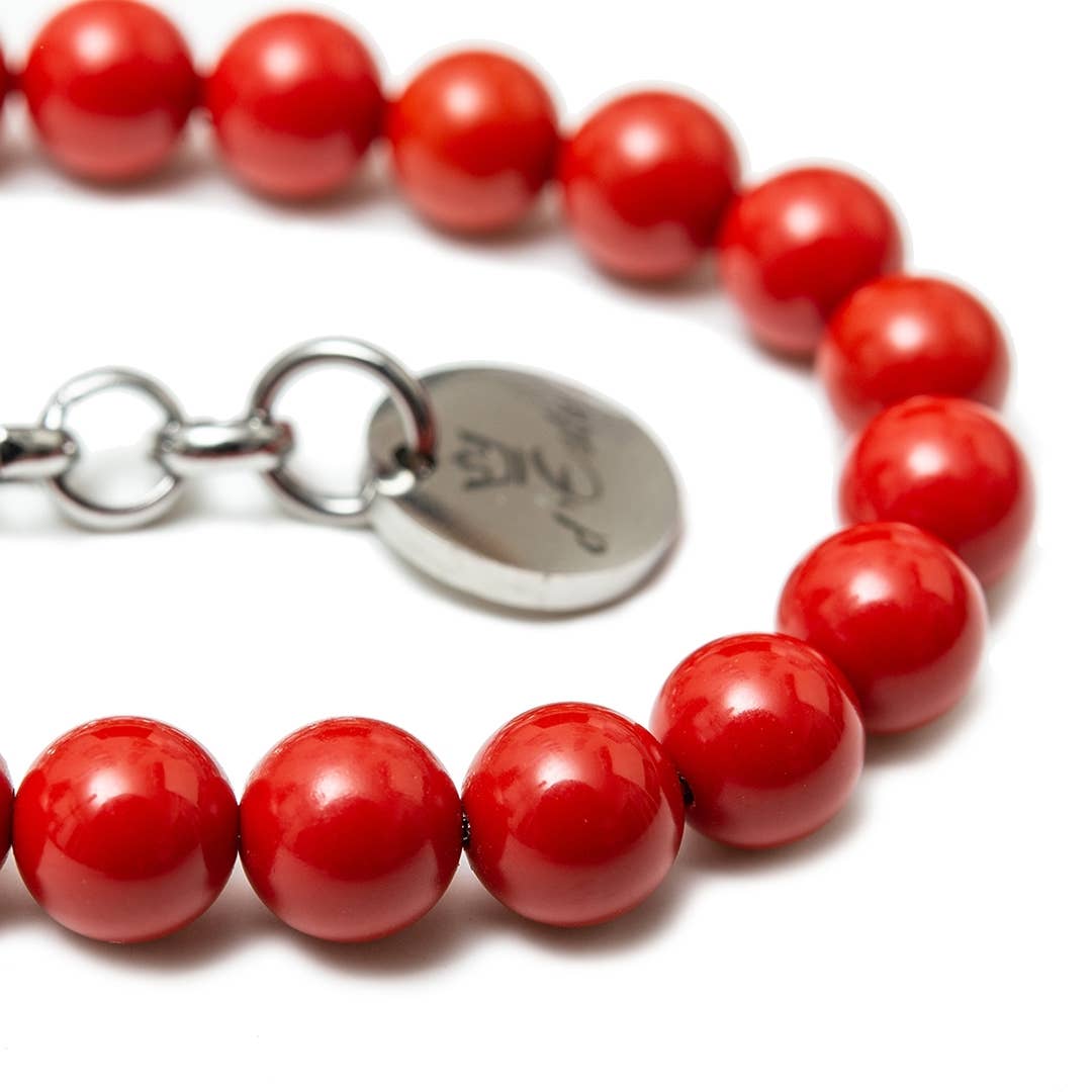 d'Este - Wholesale Beaded Bracelet - Red Coral Bracelet1