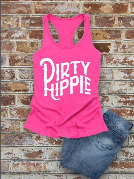 Dirty Hippie. PLUS Women Fit Fitted Racerback Tank Top for wholesale by Top Avenue