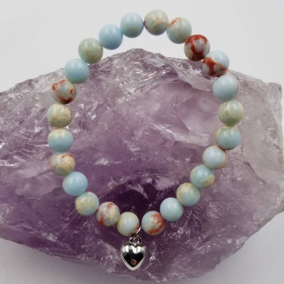 magnolia jewelry - Wholesale Beaded Bracelet - Valentine's Day Heart Stone Beaded Bracelet1