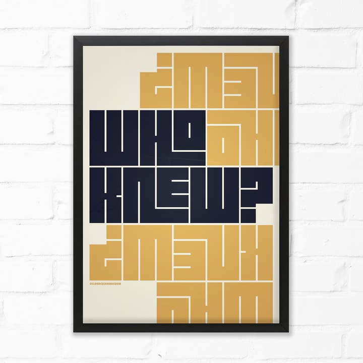 Qui savait ? Imprimé pour la vente par Cloud Cuckoo Design