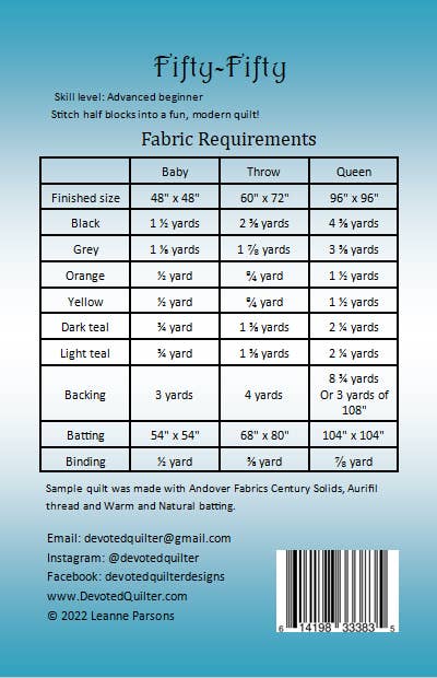 Devoted Quilter - Wholesale Quilt - Fifty-Fifty quilt pattern3