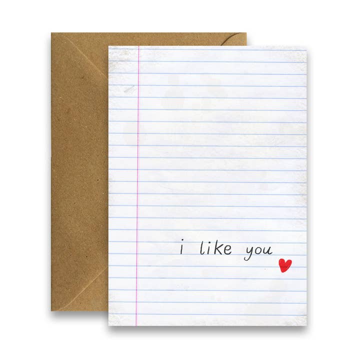 Jag gillar dig - Sött kärlekskort för wholesale av By Claire Schorman