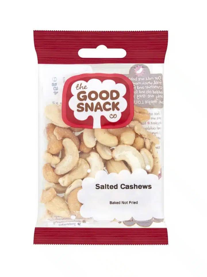 Noix de cajou salées - boîte de 24 pour la vente par The Good Snack Company