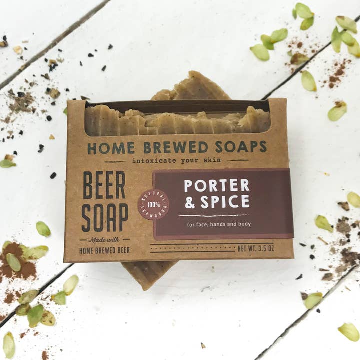 Porter & Spice Beer Soap for wholesale by Home Brewed Soaps