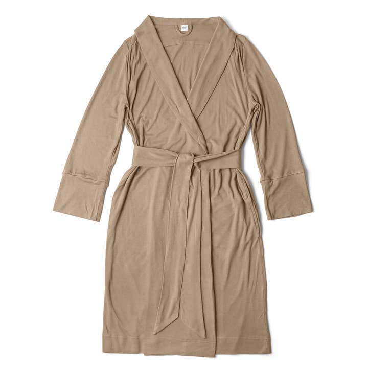 goumikids - Wholesale Robe - Women's - Viscose Bamboo + Organic Cotton Womens Robe - Sandstone
