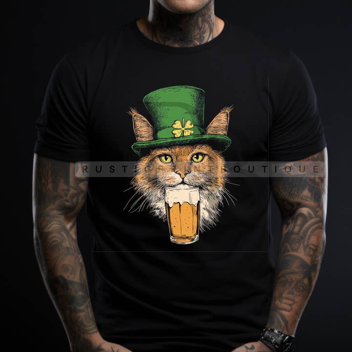 Maglietta di San Patrizio Vintage Grafica di San Patrizio per la vendita all'ingrosso da parte di RusticPrintStudio