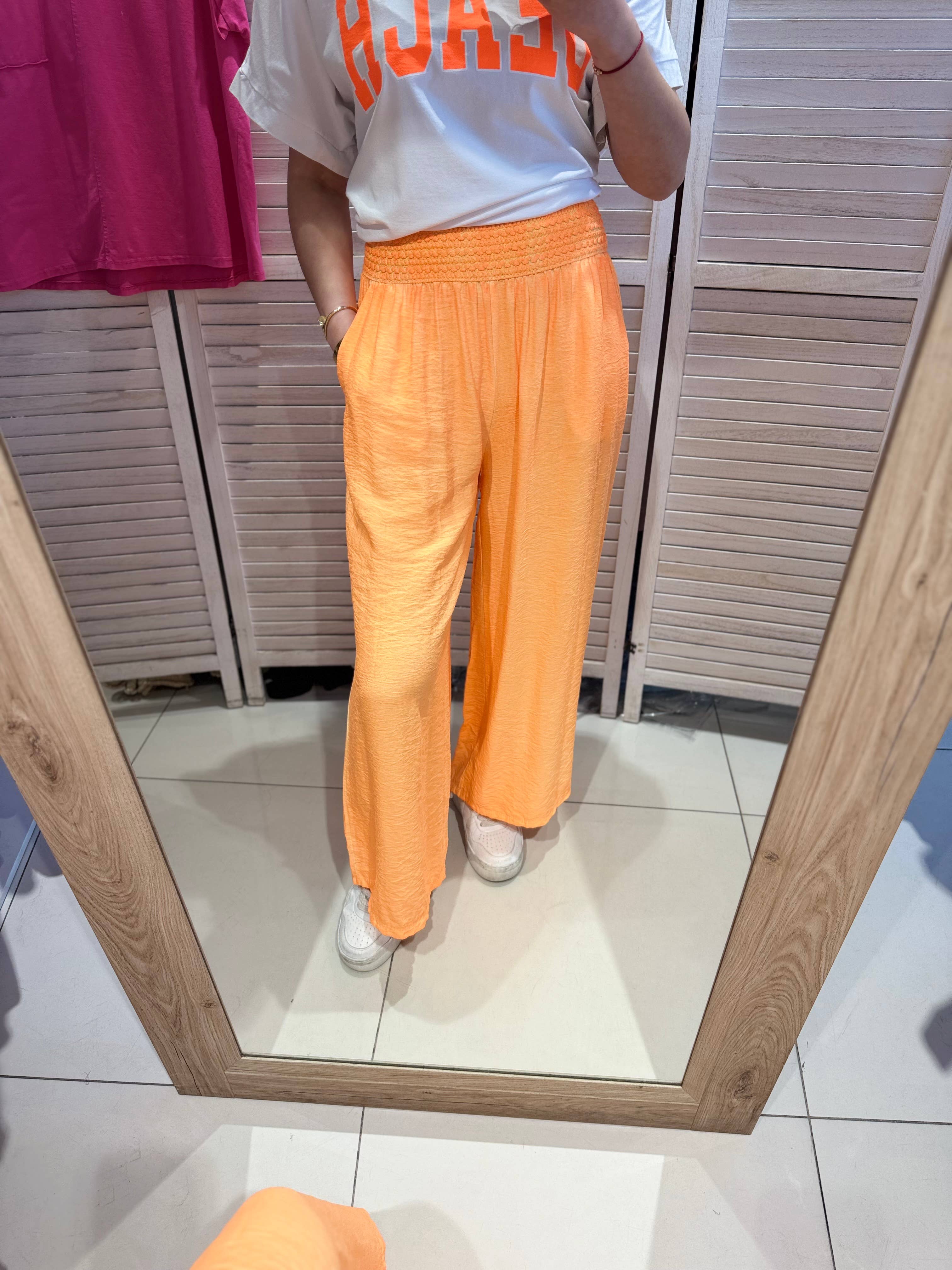 VICTORIA&ISAAC - Wholesale Pants - Women's - Fluid pants with elastic waistband - p10530