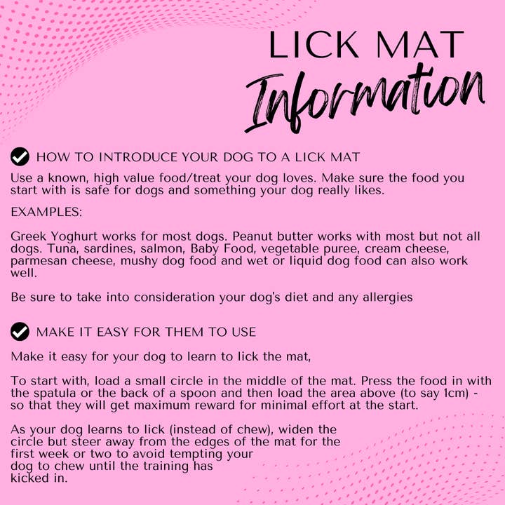 Big and Little Dogs - Wholesale Pet Food Mat - Dog - LICK ENRICHMENT MAT: Lilac