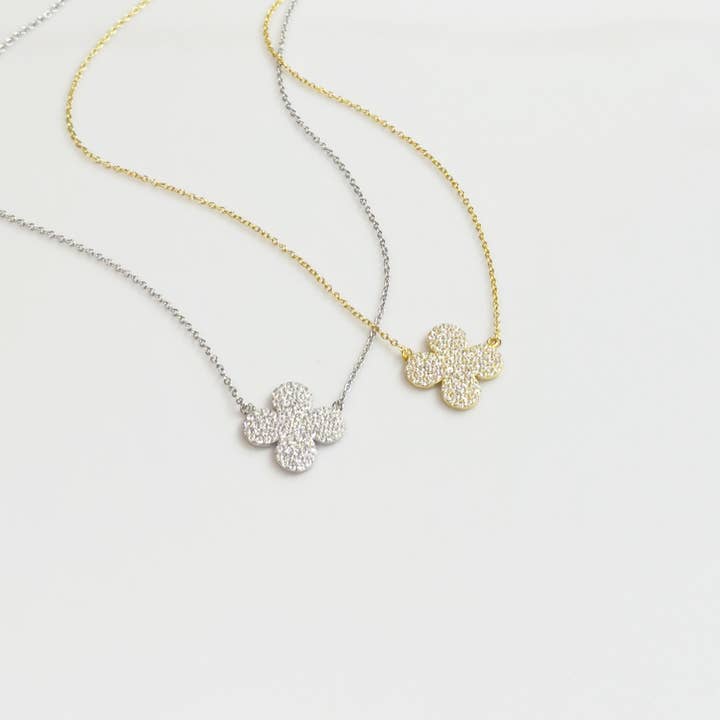 Collar de Flores Pavé para venta al por mayor de iiShii designs