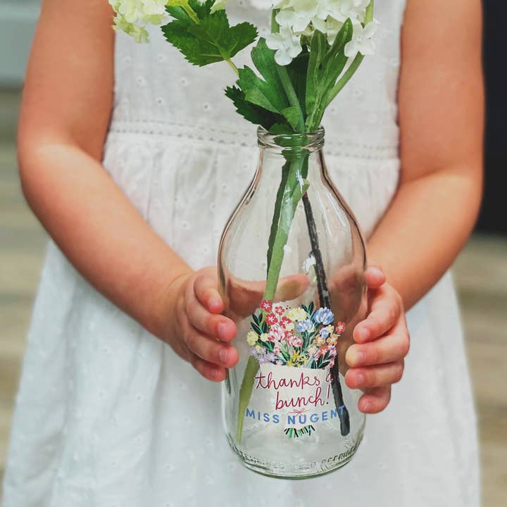 Personalised ‘Thanks A Bunch’ Bottle Vase for wholesale by Becky Broome